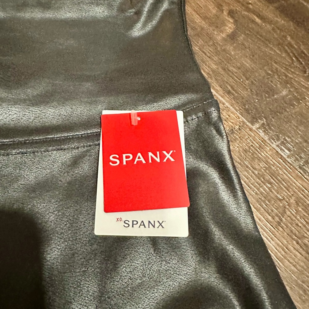 SPANX Faux Leather Black Leggings